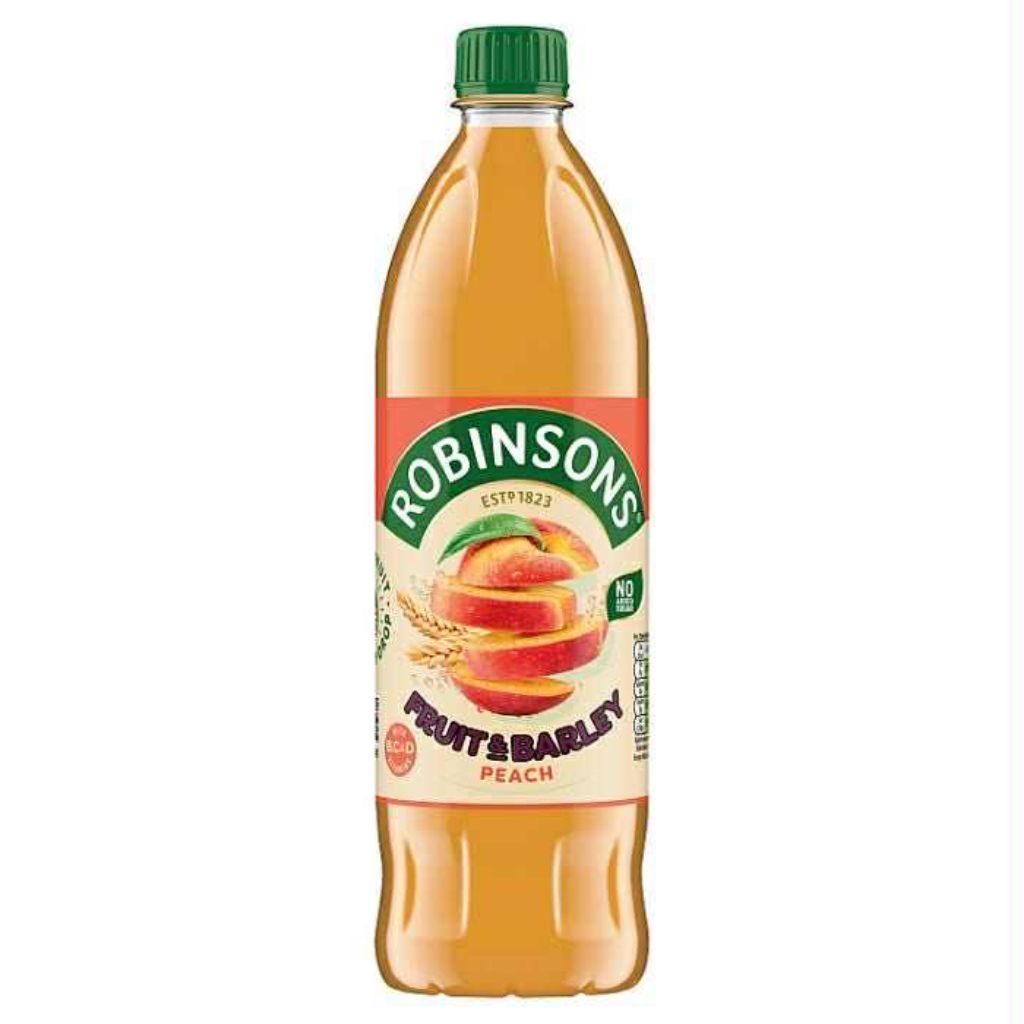 โรบินสัน ฟรุตแอนด์บาร์เลย์ พีช 1 ลิตร Robinsons Fruit and Barley Peach 1 L