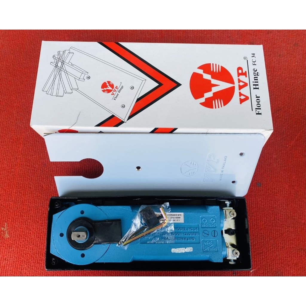 โช๊คบานเปลือยVVP FC34 รุ่น 20 โช๊คแบบฝังพื้น โช๊คประตูกระจกบานเปลือย VVP (ไม่รวมอุปกรณ์)