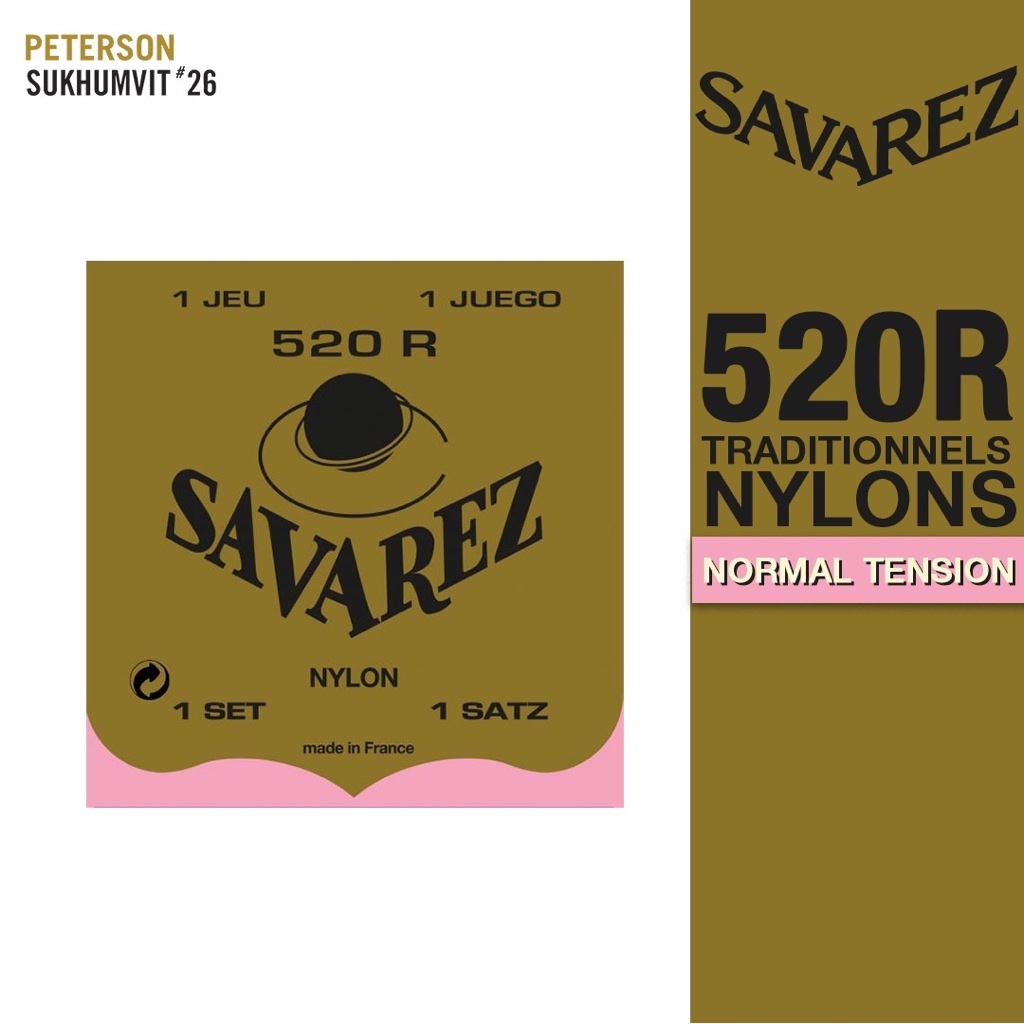 SAVAREZ 520R, SET Normal Tension, สายกีตาร์คลาสสิกนำเข้าจากฝรั่งเศส (New Stock)