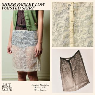 Rally Sheer Paisley Low Waisted Skirt - กระโปรงผ้าลาย Paisle…