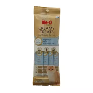 Me-O gold Meo creamy​ treats​ บรรจุ 1ห่อ (15g*4ซอง) ขนมแมวเลียสูตรดูแลสุขภาพ