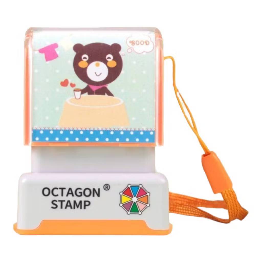 ตรายางชื่อตำแหน่ง รุ่นหมึกในตัว ด้ามตุ๊กตาหลากสี ขนาด 16x36 mm. (ไม่ต้องใช้ตลับหมึก) - รูปที่ 3