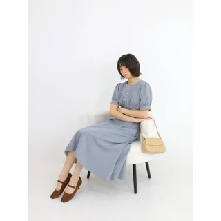 📍พร้อมส่ง1-2วัน📍 mira dress เดรสยาวใส่ทำงาน ไปคาเฟ่ สไตล์มินิมอลโทนสีสุภาพ