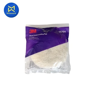 ลูกขัดขนแกะ 3M สีขาวสำหรับขัดหยาบ ขนาด 8นิ้ว (PN5701)