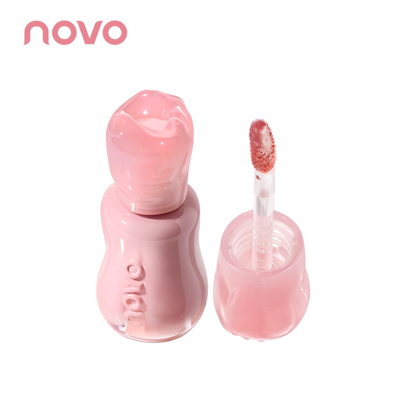 6428  (ใหม่/แท้) NOVO ลิปกลอส สีนู้ด ธรรมชาติ เคลือบริมฝีปากสไตล์เกาหลี กันน้ำ