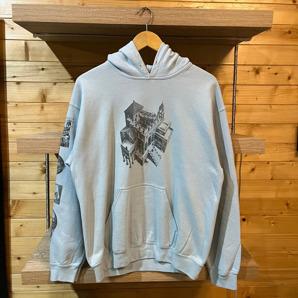 mc escher hoodie blue