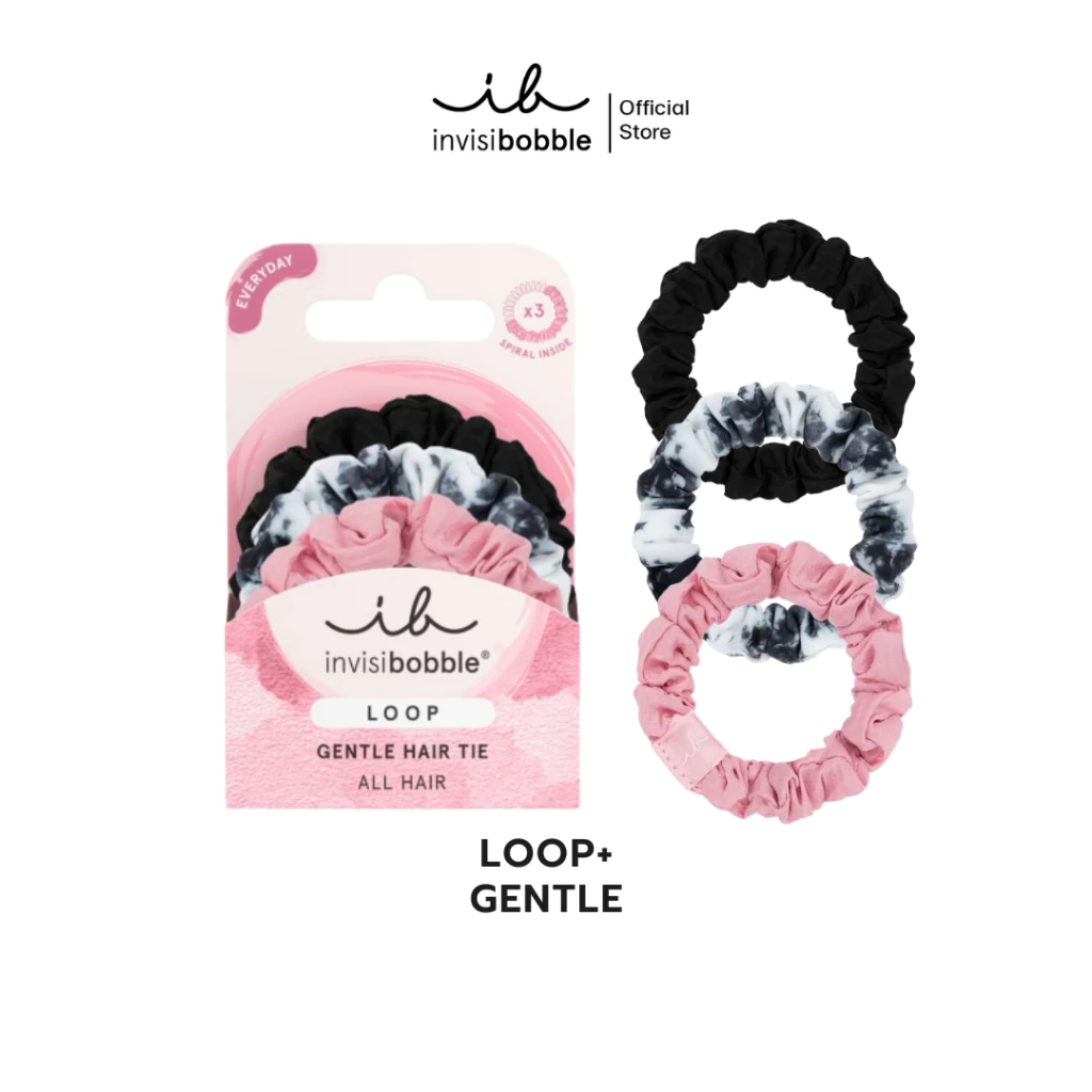 invisibobble ยางรัดผม ผมไม่เป็นรอย รุ่น Loop Be Gentle (1 กล่องบรรจุ 3 ชิ้น)