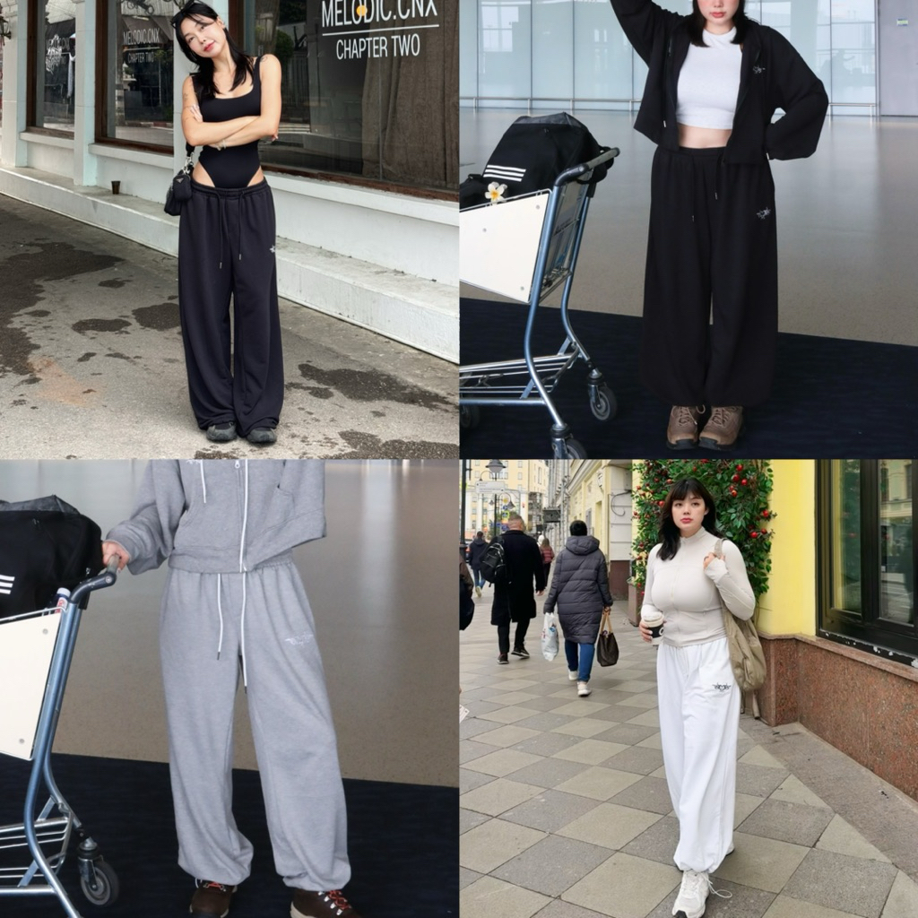 ss warm pant กางเกงวอร์ม Samesize ปลายขาปรับใส่แบบปล่อย / จั๊มได้ ผ้านุ่มยืด (ผ้าแบบรุ่นแรกๆออริจินัล) มีถึงเอว 60“