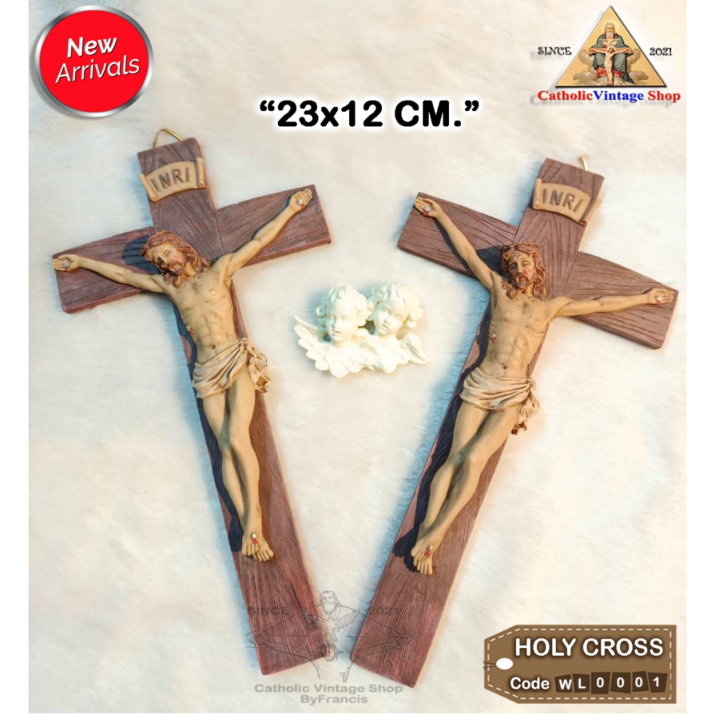 ไม้กางเขน แขวนผนัง พระเยซู คลาสสิค​ สไตล์วินเทจ Catholic Jesus Cross Jesuschrist
