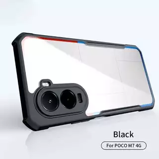 Xiaomi Poco M7 Plus 5G/POCO M7ตรงรุ่น(ส่งในไทย)เคสกันกระแทกขอบสีหลังใสXiaomi POCO M7 Plus 5G/POCO M7 4G