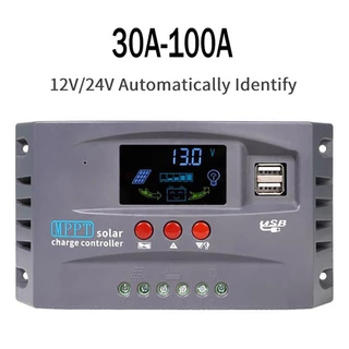 MPPT ชาร์จเจอร์ชาจเจอร์โซล่า รุ่นอัพเกรด 12/24v โซล่าคอนโทรลเลอร์ แผงควบคุมพลังงานแสงอาทิตย์แบบ ชาตเ