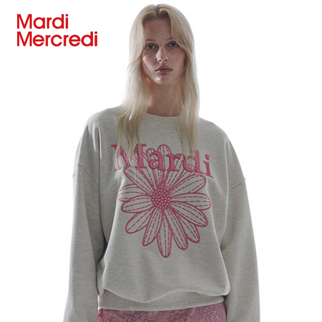 대구🇰🇷 Mardi Mercredi SWEATSHIRT FLOWERMARDI-WHITE PINK FLOWER/BLACK PINK FLOWER/RED WHITE FLOWER