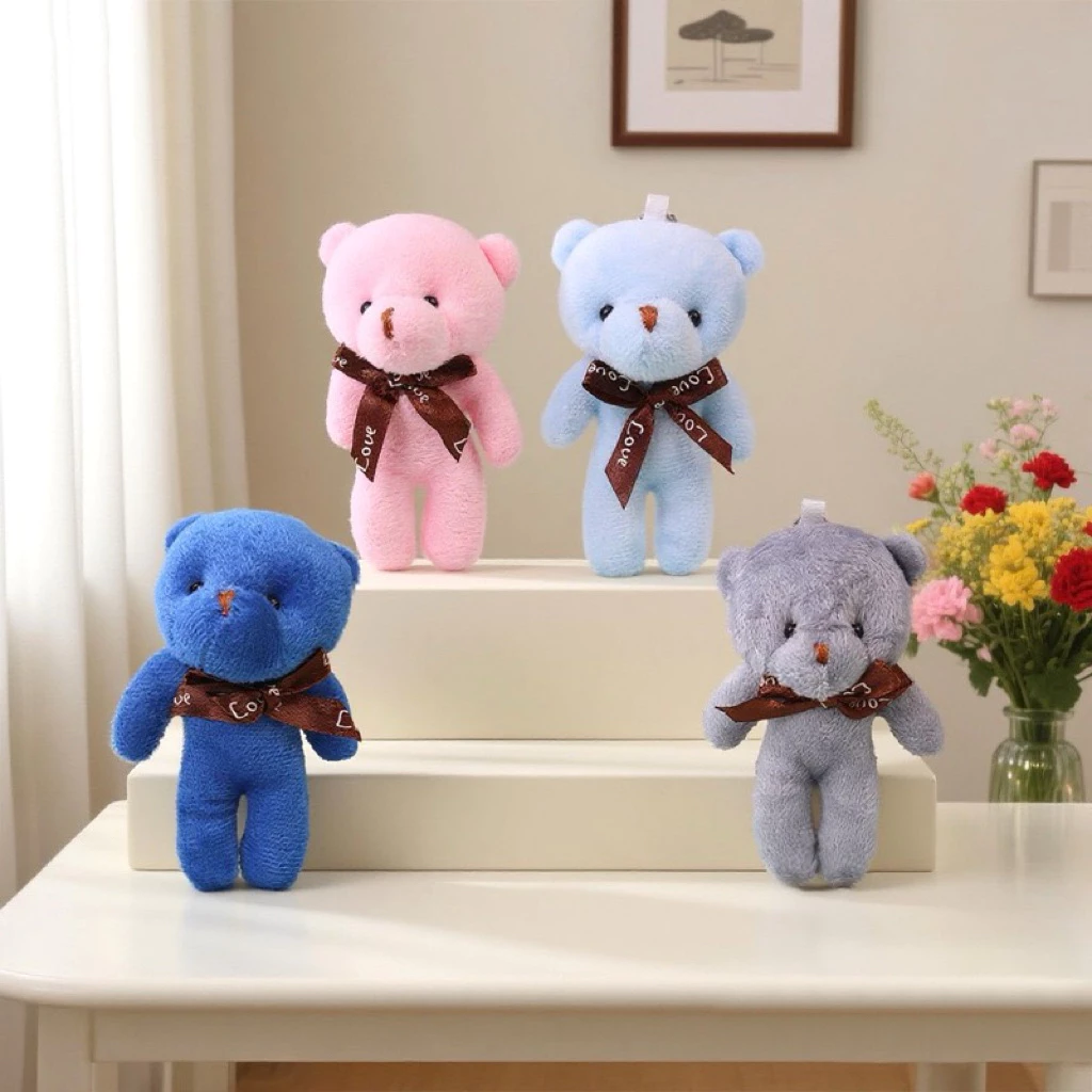 kingshopping PJ10G พวงกุญแจตุ๊กตาหมี พร้อมสายห้อยโซ่ไข่ปลา thumbnail 8