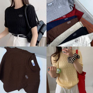 KRiSPii POP เสื้อใหม่พรหมคอกลมทอลายเปีย🍒พร้อมส่ง