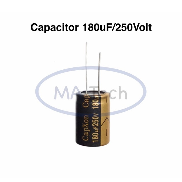 180uF 250V คาปาซิเตอร์ Capacitor 180uf250v ตัวเก็บประจุ ตัวซี ตัวC ขนาด 18*25 มม ของแท้ Capacitor 250v180uf