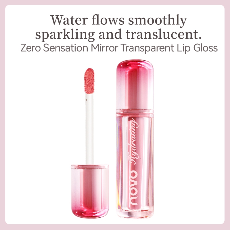 9048 (ใหม่/แท้) NOVO Gloss Tint ลิปกลอส สีนู้ด ธรรมชาติ เคลือบริมฝีปากสไตล์เกาหลี กันน้ำ