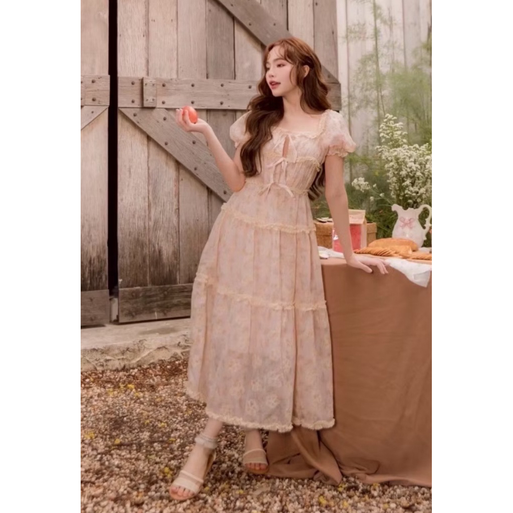 JOOBS.STUDIO  Vienna Mist Dress สีครีม ใส่ออกงานครั้งเดียว size S