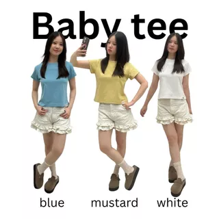 Basic Baby tee เสื้อยืดเบบี้ทีสีพื้น | dressylismm