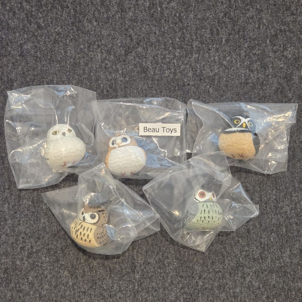 (ของแท้💯)กาชาปอง Plump Fukufuku Owl นกฮูกอ้วนกลม (มือ1)🟠🟢