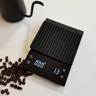 ksrain ตาชั่งดิจิตอล เครื่องชั่งกาแฟ ที่ชั่งอาหาร รับได้3kg/0.1g ปรับได้3หน่วย จอLED แม่นยำ0.1g แถมถ่าน3ก้อน