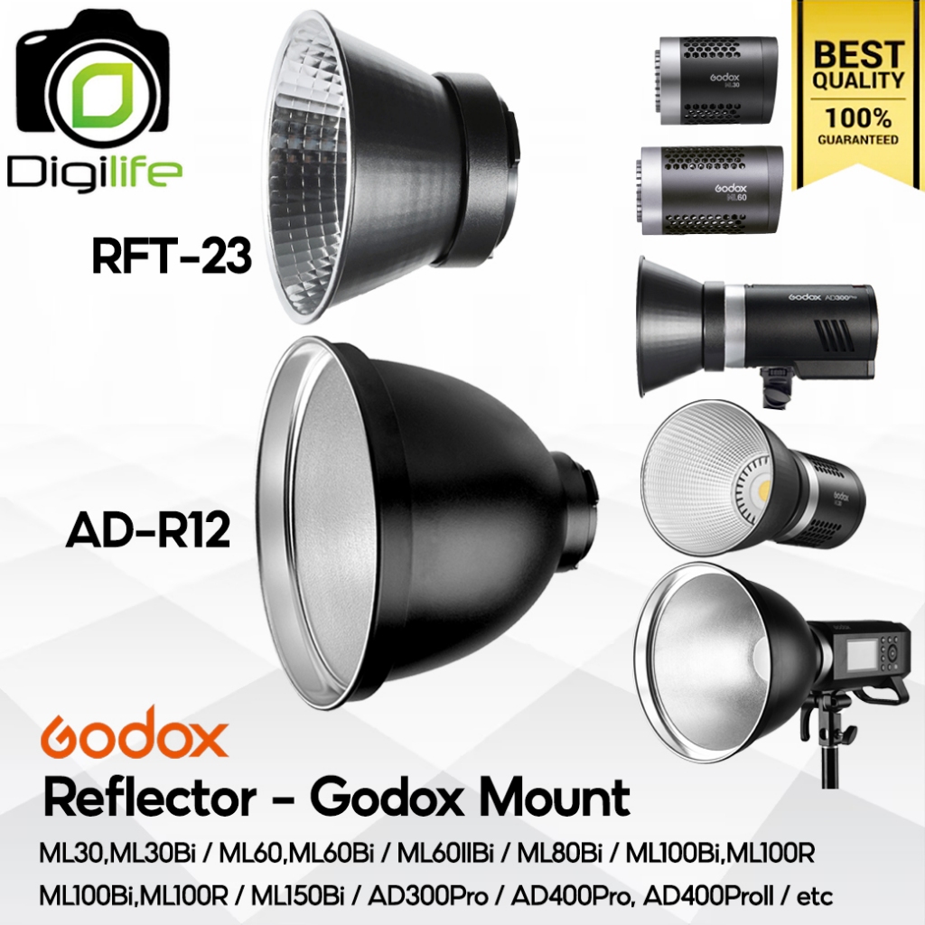 Godox Reflector AD-R12, RFT-23 - Godox Mount - For AD300Pro AD400Pro AD400ProII ML30 ML60 ML60IIBi M
