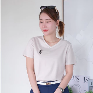 Lawyer Store | [5201041] เสื้อยืดแขนสั้นคอวี กันเลอะ Cool protect นวัตกรรม กัดแดด กันเลอะ ลดอุณหภูมิผิวลงได้