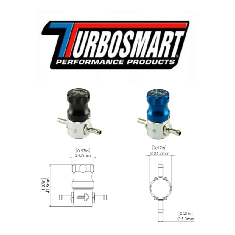 Turbosmart Boost Tee Manual Boost Controller Blue Black ตัวควบคุมบูสต์ แบบแมนนวล รุ่นใหม่ ปรับบูสมือ ควบคุมบูส คอนโทรน