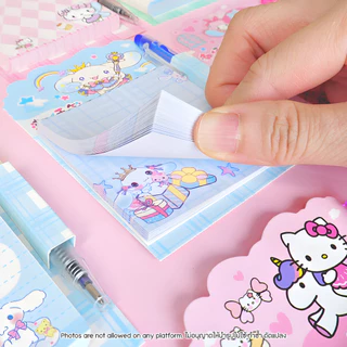 กระดาษโน้ต Sanrio 50 แผ่น พร้อมปากกาในตัว Memo Pad ZXB-Q01 ลาย Kuromi My Melody Cinnamoroll Hello Kitty พกพาง่าย