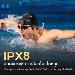 JQVITEK หูฟัง Bone Conduction หูฟังว่ายน้ำกันน้ำระดับ IPX8 บลูทูธ5.4 พื้นที่เก็บข้อมูลภายใน 32GB พร้อมฟังก์ชั่น MP3 BC82