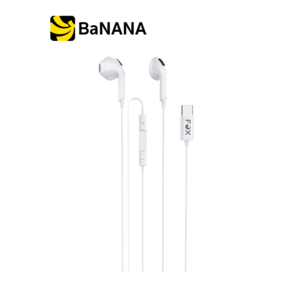 หูฟัง FOX Earbuds with Mic. Type-C FOX-G5 White by Banana IT