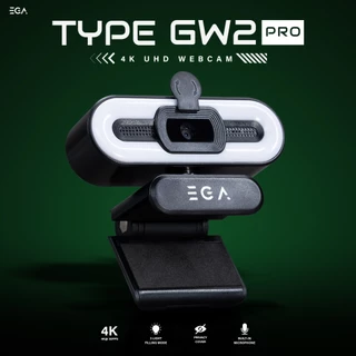[ประกัน 2ปี] EGA TYPE GW2 Pro กล้องเว็บแคม 4K UHD โฟกัสอัตโนมัติ มีไฟเสริมรอบเลนส์ ไมโครโฟนตัดเสียงรบกวน สำหรับประชุม