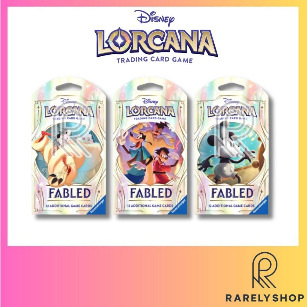 [Disney LORCANA TCG]  FABLED SLEEVED BOOSTER PACKS (แพคเกจหูหิ้ว 1 ซอง)