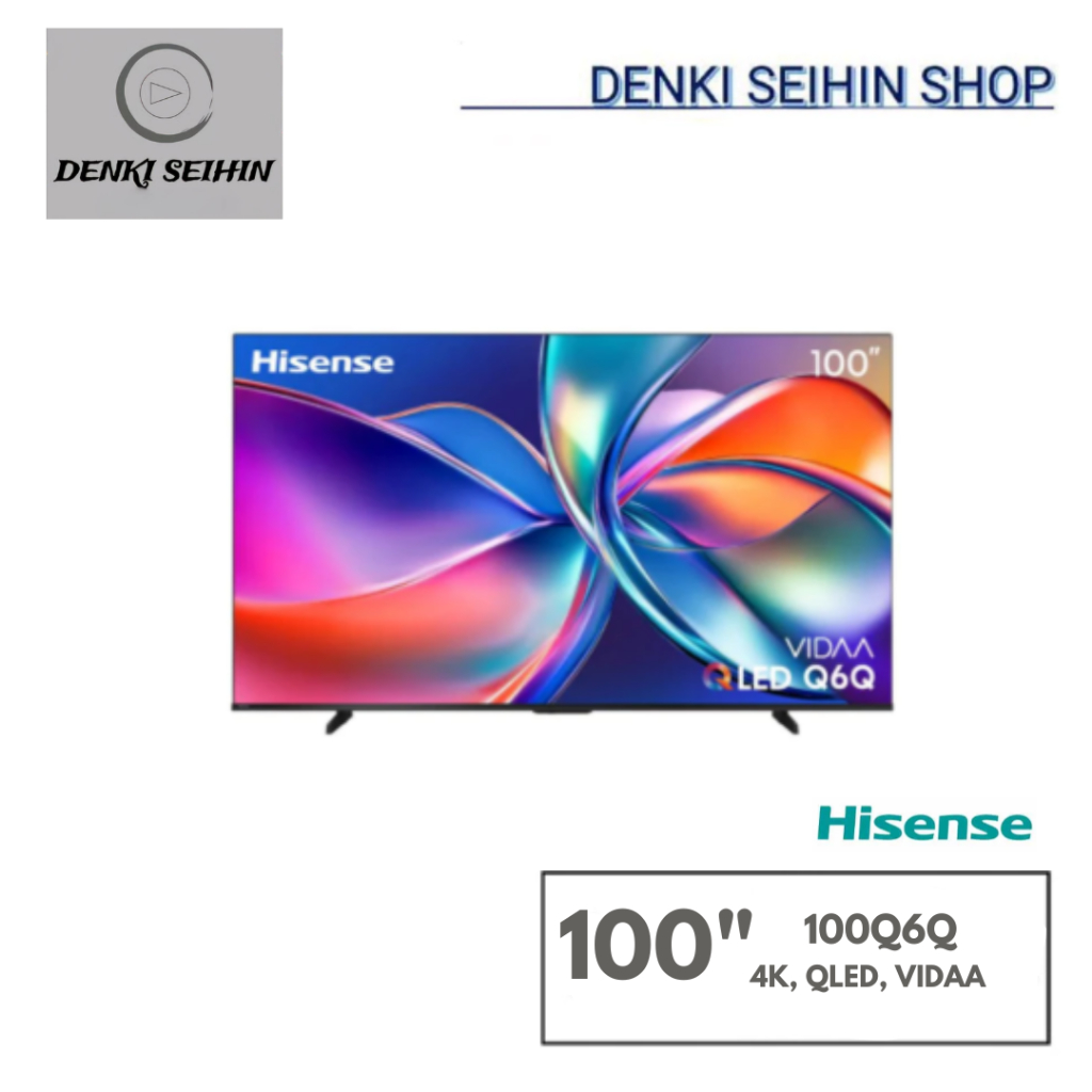 HISENSE ทีวีคิวแอลอีดี 100 นิ้ว HISENSE (4K, QLED, VIDAA) 100Q6Q