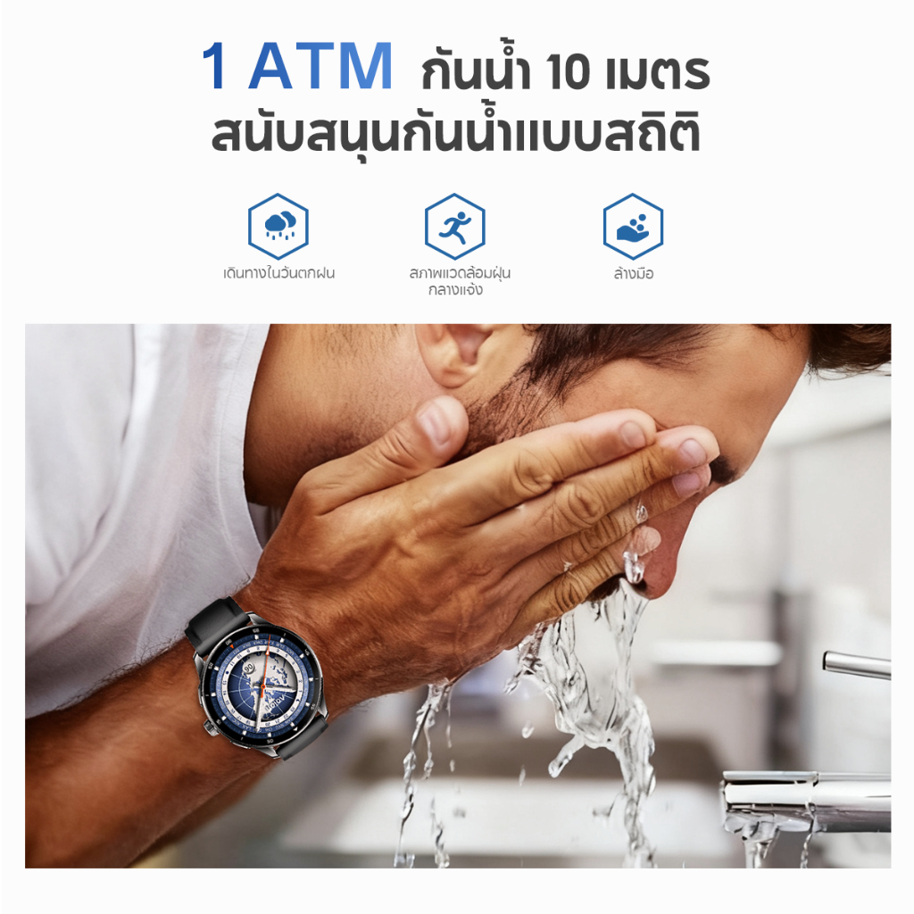 Aolon Prime X สมาร์ทวอทช์ หน้าจอโค้ง 3D 1.43” AMOLED หน้าจอ smartwatch 350mAh ตรวจหาสุขภาพโดยอัตโนมัติ นาฬิกาวิ่ง ราคา ถูกที่สุด ดีลบีเคเค แกลเลอรีภาพที่ 9