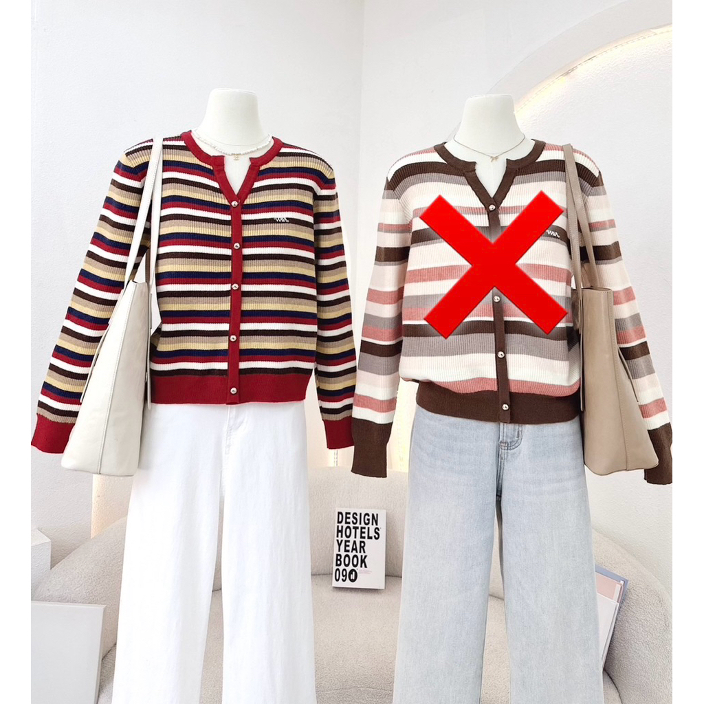 #waya #Waya เสื้อคาดิแกนไหมพรมเนื้อพรีเมี่ยม แต่งอะไหล่เก๋เพิ่มความดูสีผ้านิ่มมากใส่สบายมาก