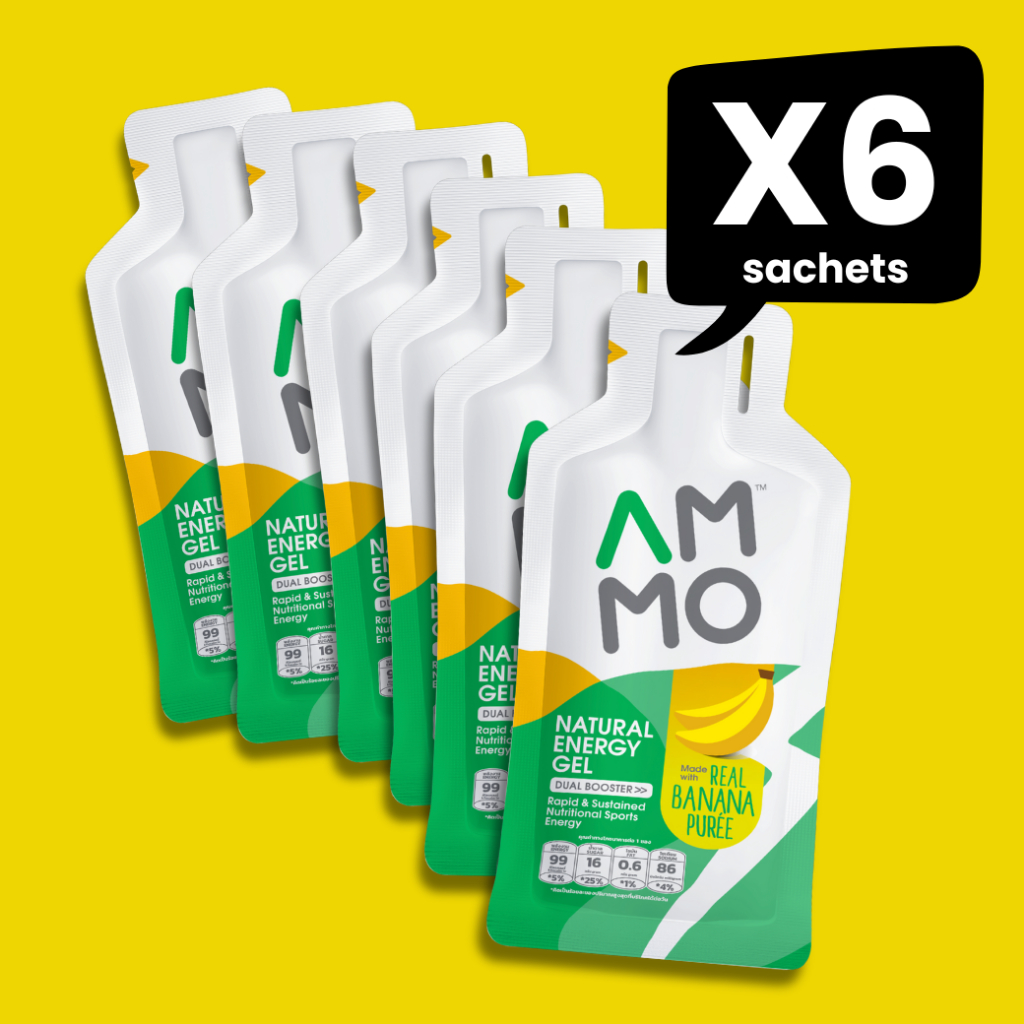 AMMO Natural Energy Gel  รสกล้วย (แพค 6 ซอง)