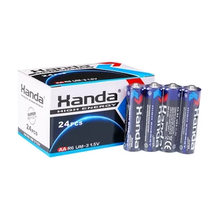 ถ่าน AA ถ่าน AAA 1.5V ปลอดสารตะกั่ว ปลอดภัย HANDA 0.00% MECURY CADMIUM ถ่านทดสอบ (1แพ็ค/60ก้อน)
