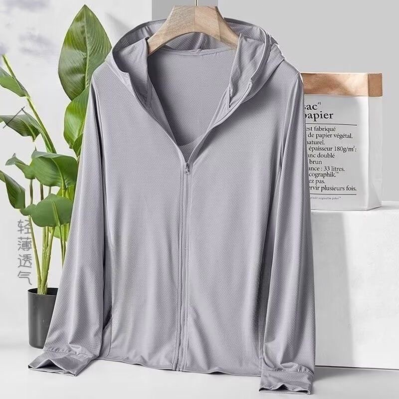 เสื้อกันแดด UV มีหมวกฮู้ด ป้องกันแดดแรง ผ้าเย็น ใส่ขับรถ มอเตอร์ไซค์ได้ มีซิป แขนยาว ใส่ได้ทุกกิจกรรม พร้อมส่ง