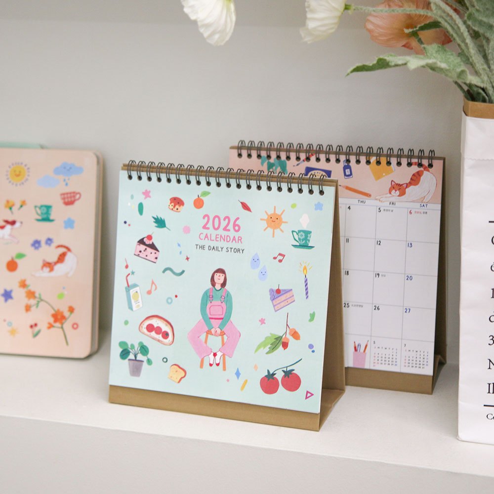 2026 The Daily Story Desk Calendar ปฏิทินตั้งโต๊ะลายสุดน่ารัก 7321 Design