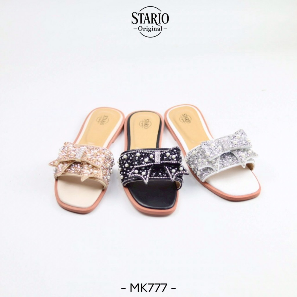 Stario Shoes ~MK777 ส้นแตะแฟชั่น  เท้าอวบ+1❗️รองเท้าสุขภาพ พื้นรองเท้าออกแบบ ซัพพอร์ตเท้า ลดเมื่อย ร
