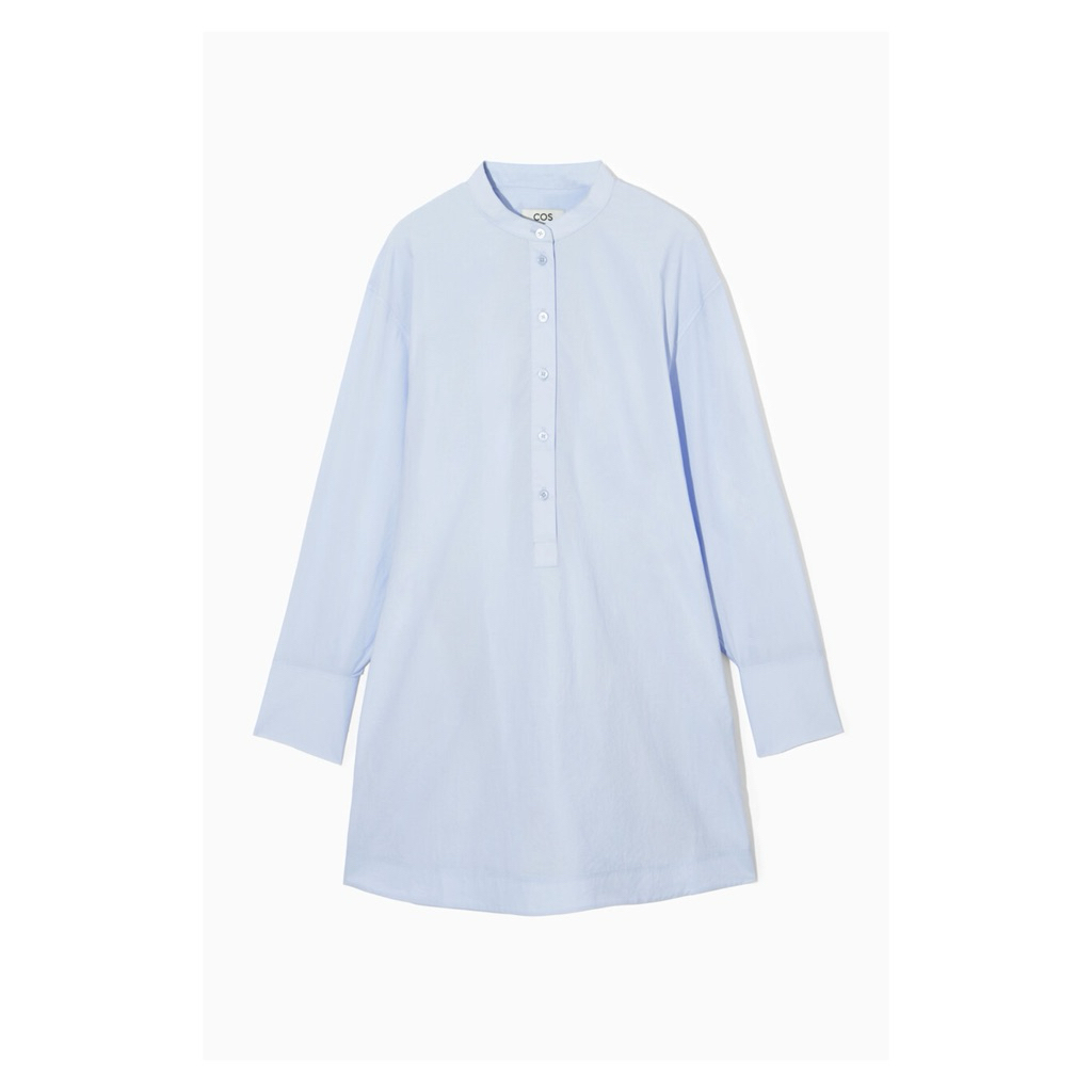 เชิ้ตเดรส COS ชุดเดรสสั้น เสื้อเชิ้ต ไม่มีปก (used สภาพดี)