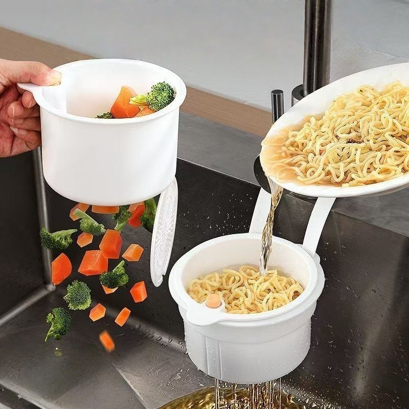 Kitchen Sink Hanging Strainer Basket for Efficient Food Scraps and Fruit Washing