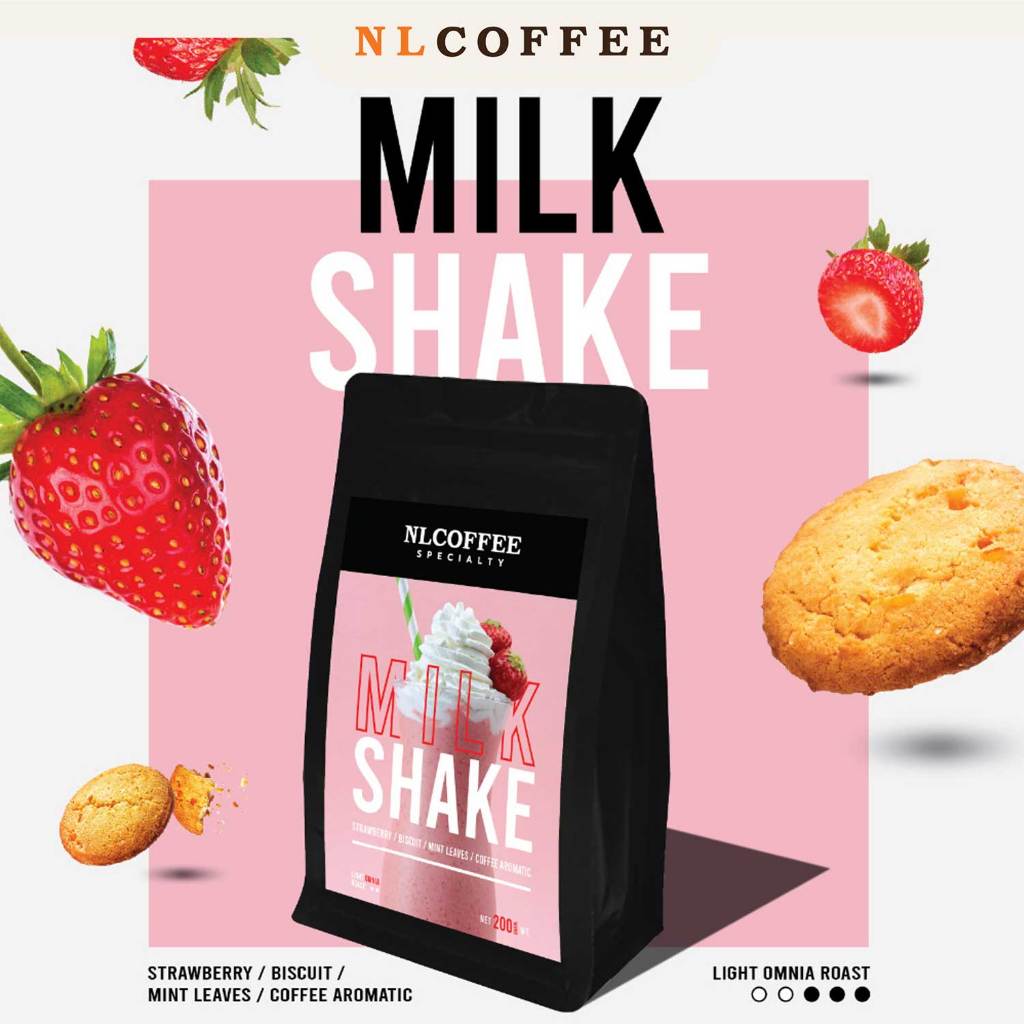 NLCOFFEE SPECIALTY เมล็ดกาแฟ Milk Shake | มิลค์เชค กาแฟกลุ่มเบลนด์พิเศษ 200 กรัม