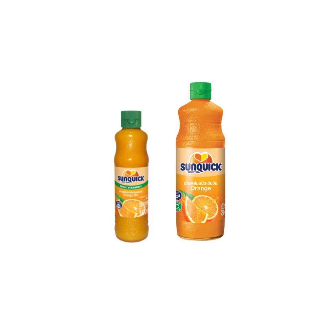 Sunquick orange mix ซันควิกน้ำส้มธรรมชาติเข้มข้น มีให้เลือก 2 ขนาด (300/700ml)