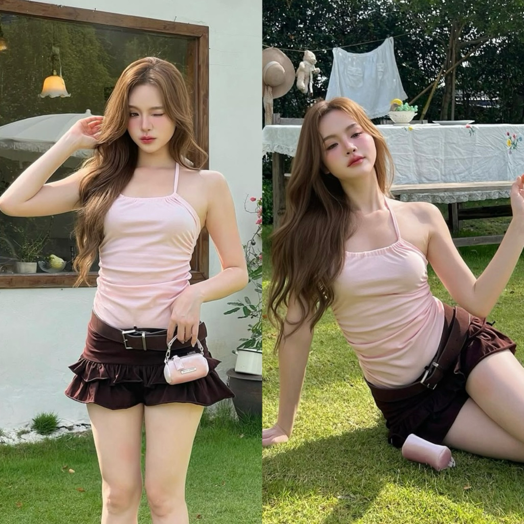 [พร้อมส่ง] Luna top - เสื้อสายเดี่ยว Airis studio