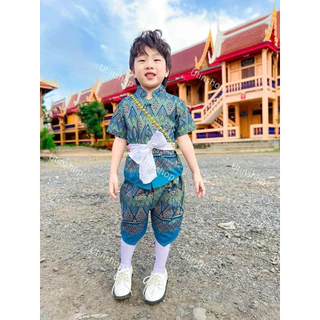 ชุดไทยเด็กท่านขุน แถมคาดเอว หล่อมาก 1-6ปี
