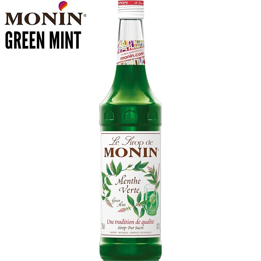 🌟พร้อมส่ง🌟MONIN Green Mint Syrup 700 ml. 1 bottle โมนิน กรีนมิ้นท์ ไซรัป 1 ขวด