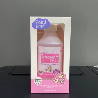 PROMPT แอลกอฮอล์ล้างมือ(ฟู้ดเกรด)แบบปั๊ม 400มล.Pump แอลกอฮอล์แฮนด์สเปรย์ 400 ml. ( 75% Alcohol) Hand Cleansing