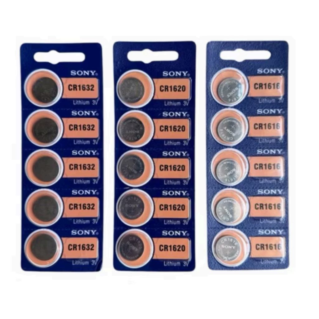ถ่านLithium Sony CR1632/CR1616/CR1616(แผง5ก้อน)
