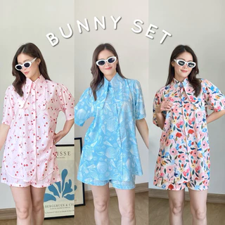 PYCK CLOTHING 🐰 BUNNY SET ชุดเซ็ทเสื้อคอปกหูกระต่าย ลายน่ารัก ทรงสวย